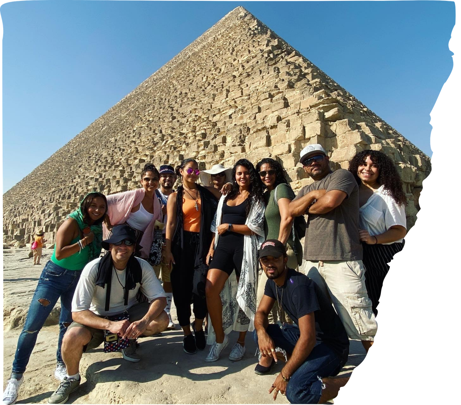 Our Experiences group at the Great Pyramid of Giza