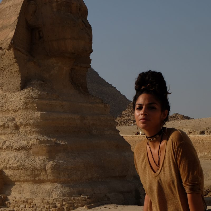 Angelique Velez at the Sphinx of Giza